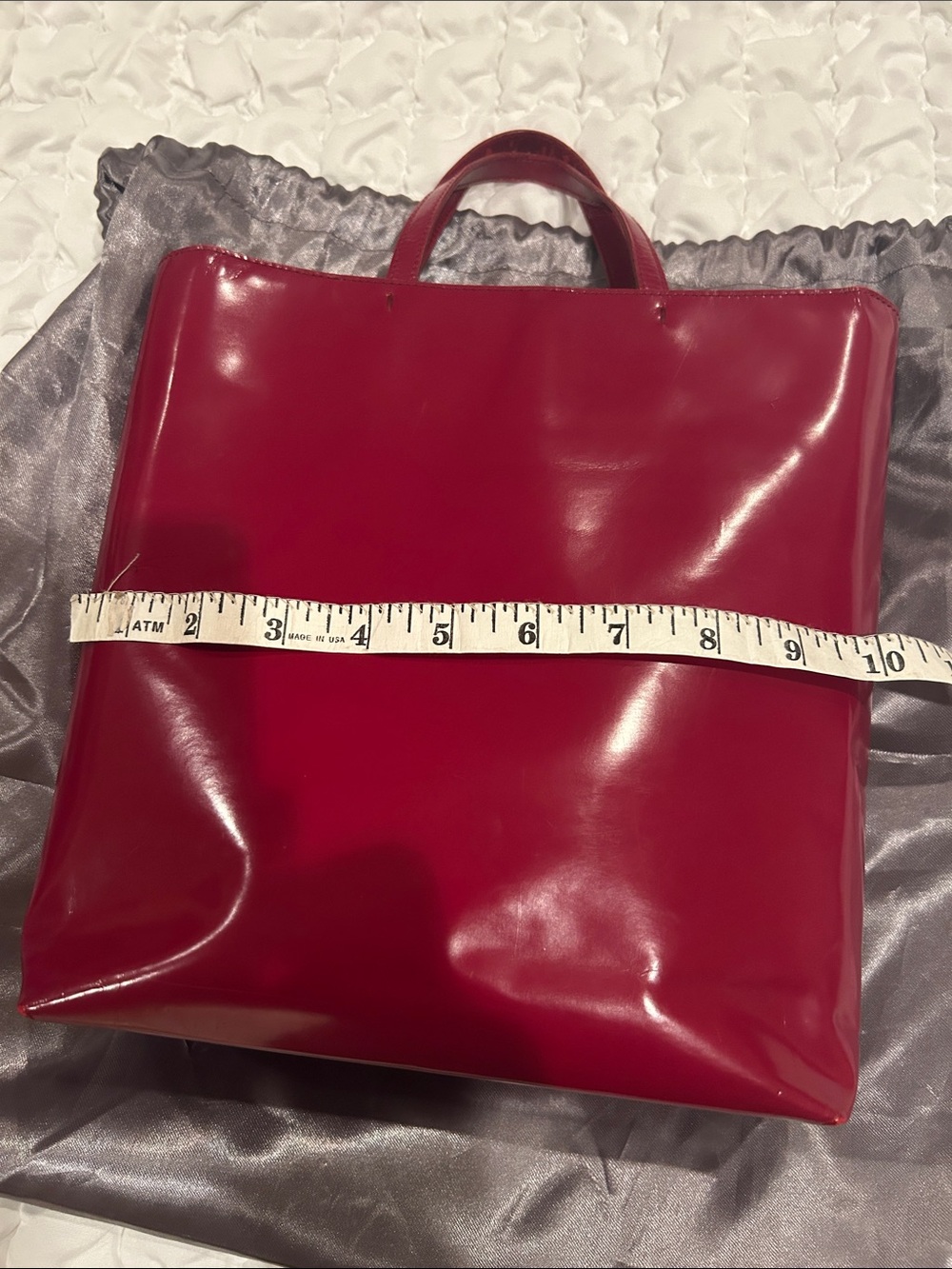 Prada Red Leather Tote Bag - Picture 13 of 13